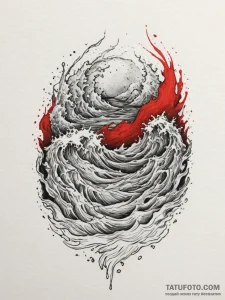 Tattoo design a subtle texture of flowing wat... - эскиз тату (№1754801637_0, 10.08.2025 04:53) — Tatufoto.com