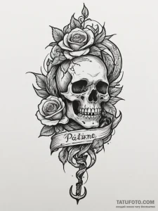 Tattoo design a powerful, simple fishing hook... - эскиз тату (№1754826585_0, 10.08.2025 11:49) — Tatufoto.com