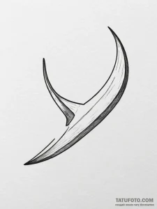 Boomerang, artistic tattoo sketch, black and... - эскиз тату (№1754828354_0, 10.08.2025 12:19) — Tatufoto.com