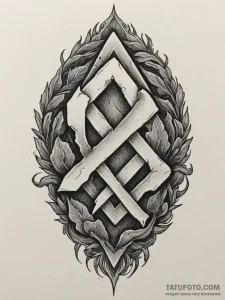 46. tattoo sketch: a single, powerful slavic... - эскиз тату (№1754828943_0, 10.08.2025 12:29) — Tatufoto.com