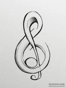 Bass clef, tattoo sketch design, linework tat... - эскиз тату (№1754830529_0, 10.08.2025 12:55) — Tatufoto.com