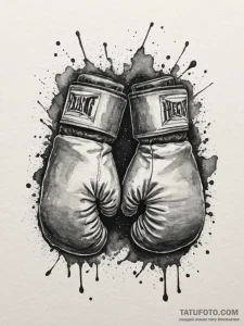 Tattoo design a pair of boxing gloves, well-w... - эскиз тату (№1754831726_0, 10.08.2025 13:15) — Tatufoto.com