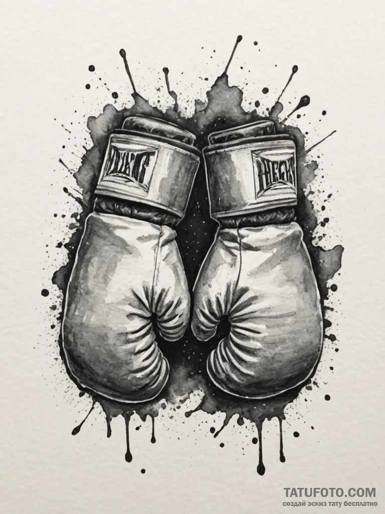Tattoo design a pair of boxing gloves, well-w... - эскиз тату (№1754831726_0, 10.08.2025 13:15) — Tatufoto.com