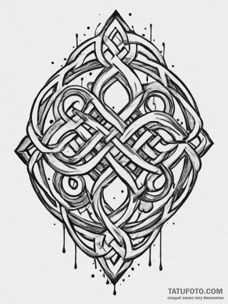 Celtic, concept art for tattoo, black and gre... - эскиз тату (№1754833310_0, 10.08.2025 13:41) — Tatufoto.com