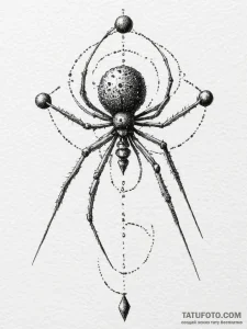 Bacteriophage, concept art for tattoo, sepia... - эскиз тату (№1754834500_0, 10.08.2025 14:01) — Tatufoto.com