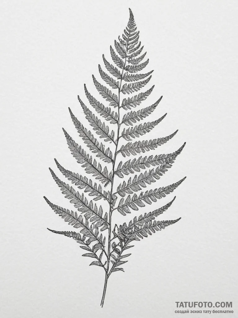 Fern, artistic tattoo sketch, fine lines, del... - эскиз тату (№1754834697_0, 10.08.2025 14:04) — Tatufoto.com