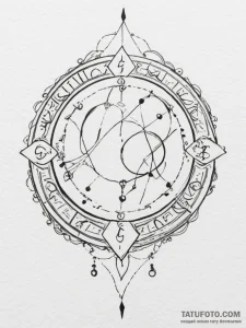 Tattoo design an abstract representation of t... - эскиз тату (№1754835495_0, 10.08.2025 14:18) — Tatufoto.com