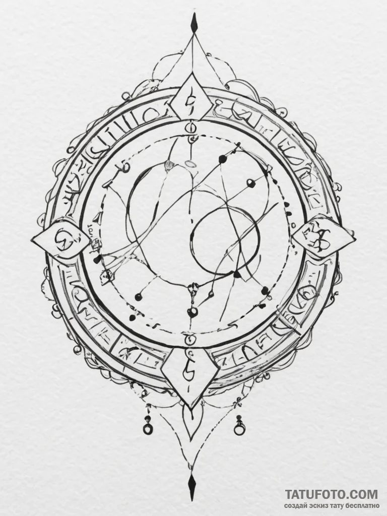 Tattoo design an abstract representation of t... - эскиз тату (№1754835495_0, 10.08.2025 14:18) — Tatufoto.com
