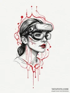 Tattoo sketch an abstract representation of v... - эскиз тату (№1754836671_0, 10.08.2025 14:37) — Tatufoto.com
