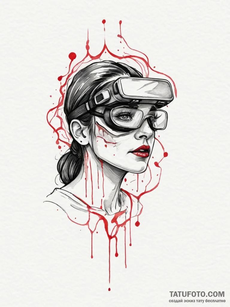 Tattoo sketch an abstract representation of v... - эскиз тату (№1754836671_0, 10.08.2025 14:37) — Tatufoto.com