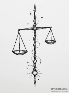 Tattoo sketch libra constellation, its stars... - эскиз тату (№1754836868_0, 10.08.2025 14:41) — Tatufoto.com