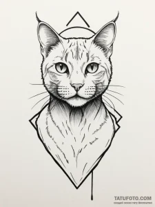 кот - блэкворк - эскиз тату (№1754840099_0, 10.08.2025 15:34) — Tatufoto.com