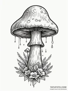 Mushroom cloud, concept art for tattoo, fine... - эскиз тату (№1754840290_0, 10.08.2025 15:38) — Tatufoto.com