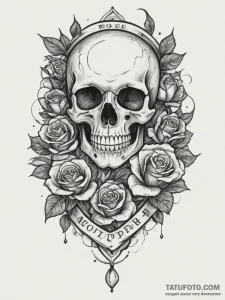Blood type, ink illustration for tattoo, chic... - эскиз тату (№1754841284_0, 10.08.2025 15:54) — Tatufoto.com