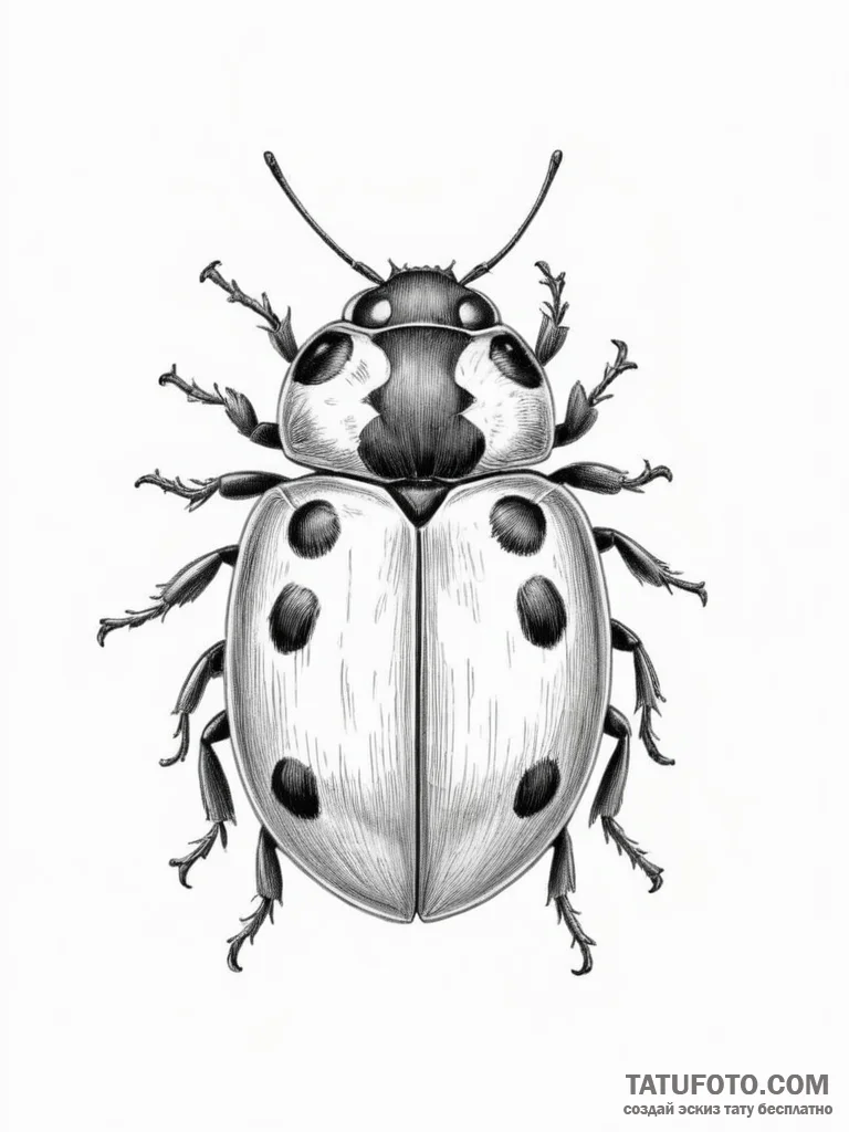Ladybug - эскиз тату (№1754844663_0, 10.08.2025 16:51) — Tatufoto.com