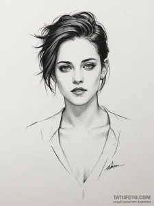 Kristen stewart - эскиз тату (№1754845112_0, 10.08.2025 16:58) — Tatufoto.com