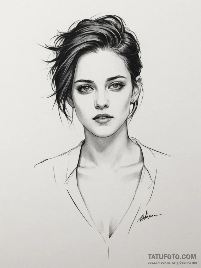 Kristen stewart - эскиз тату (№1754845112_0, 10.08.2025 16:58) — Tatufoto.com