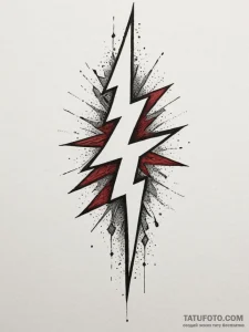 Tattoo design a lightning bolt, sleek and ene... - эскиз тату (№1754845654_0, 10.08.2025 17:07) — Tatufoto.com