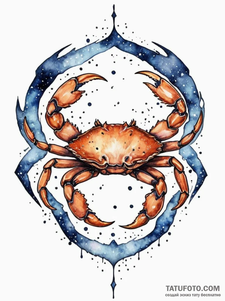 Tattoo design a cancer crab, its shell openin... - эскиз тату (№1754845851_0, 10.08.2025 17:10) — Tatufoto.com