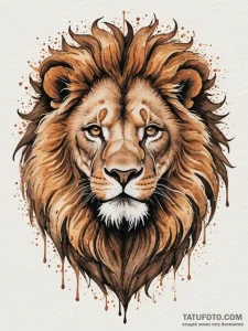 Tattoo sketch a leo lion, with a subtle symbo... - эскиз тату (№1754848479_0, 10.08.2025 17:54) — Tatufoto.com