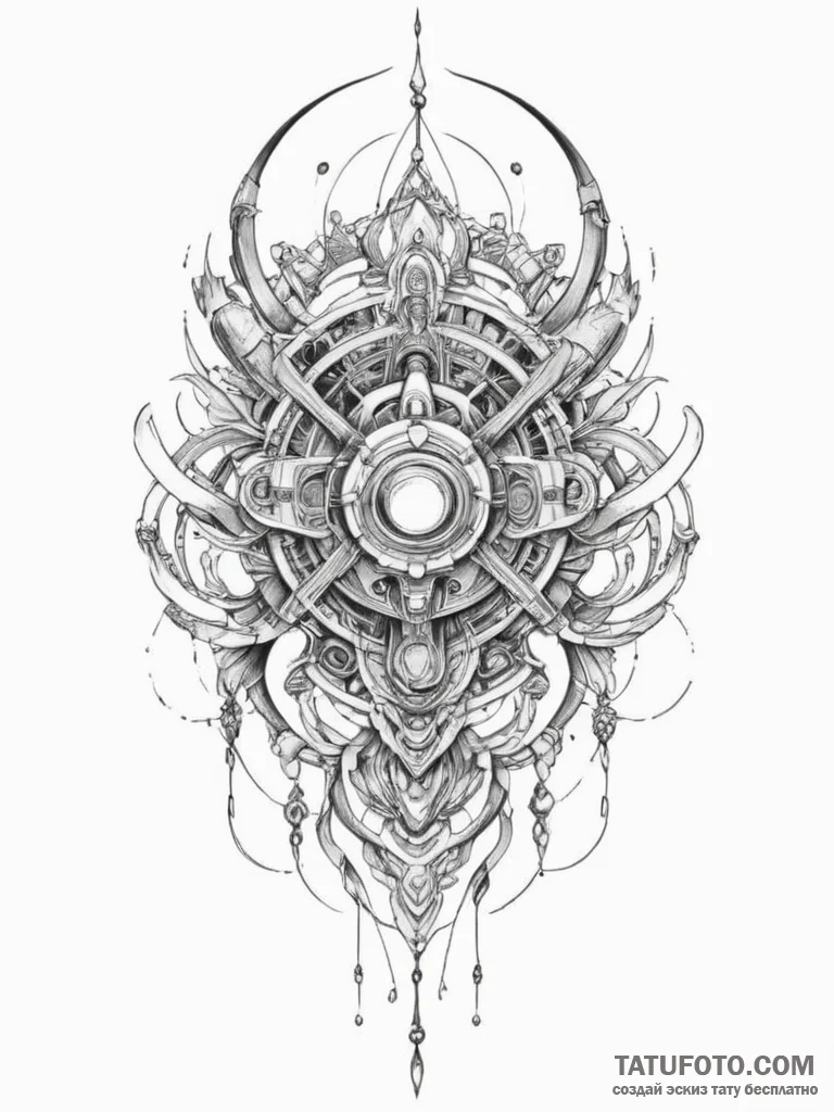 Tattoo design an abstract representation of a... - эскиз тату (№1754850875_0, 10.08.2025 18:34) — Tatufoto.com