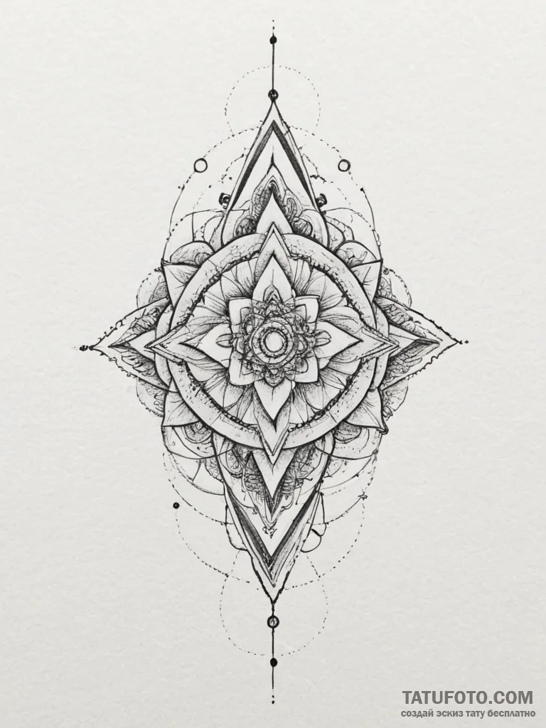 Tattoo design an abstract representation of a... - эскиз тату (№1754851268_0, 10.08.2025 18:41) — Tatufoto.com