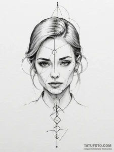 Tattoo sketch a person's silhouette merging w... - эскиз тату (№1754852293_0, 10.08.2025 18:58) — Tatufoto.com