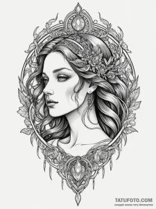 Talisman, ink illustration for tattoo, on a c... - эскиз тату (№1754853293_0, 10.08.2025 19:14) — Tatufoto.com