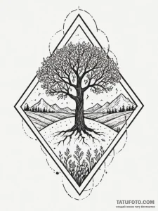 Tattoo design: a "seeded field" rhombus integ... - эскиз тату (№1754855274_0, 10.08.2025 19:47) — Tatufoto.com