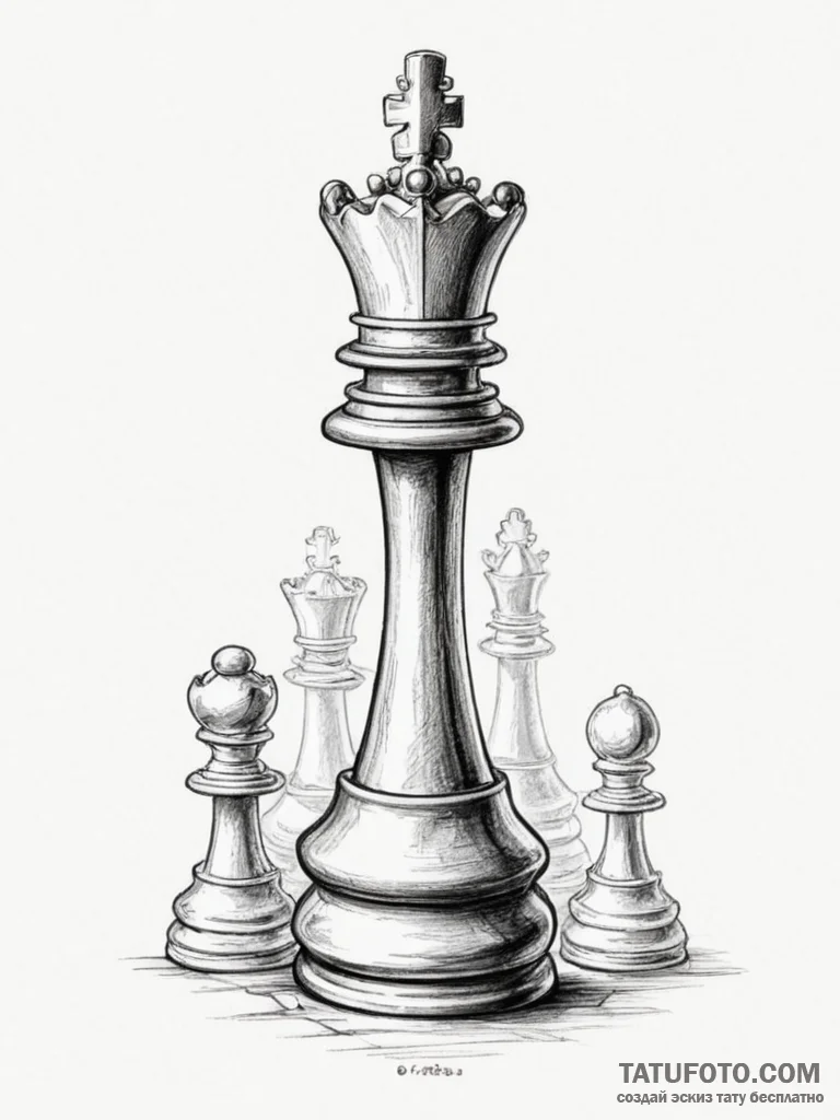 Chess - эскиз тату (№1754855873_0, 10.08.2025 19:57) — Tatufoto.com