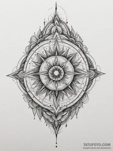 Tattoo sketch: a bold kolovrat, with each ray... - эскиз тату (№1754856871_0, 10.08.2025 20:14) — Tatufoto.com