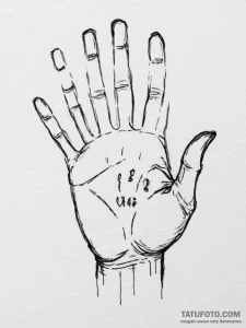 Tattoo sketch a child's handprint with a date... - эскиз тату (№1754858473_0, 10.08.2025 20:41) — Tatufoto.com