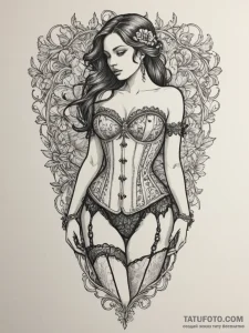 Tattoo design a lace pattern forming a sensua... - эскиз тату (№1754859071_0, 10.08.2025 20:51) — Tatufoto.com