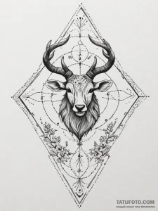 Tattoo design a minimalist outline of a zodia... - эскиз тату (№1754859269_0, 10.08.2025 20:54) — Tatufoto.com