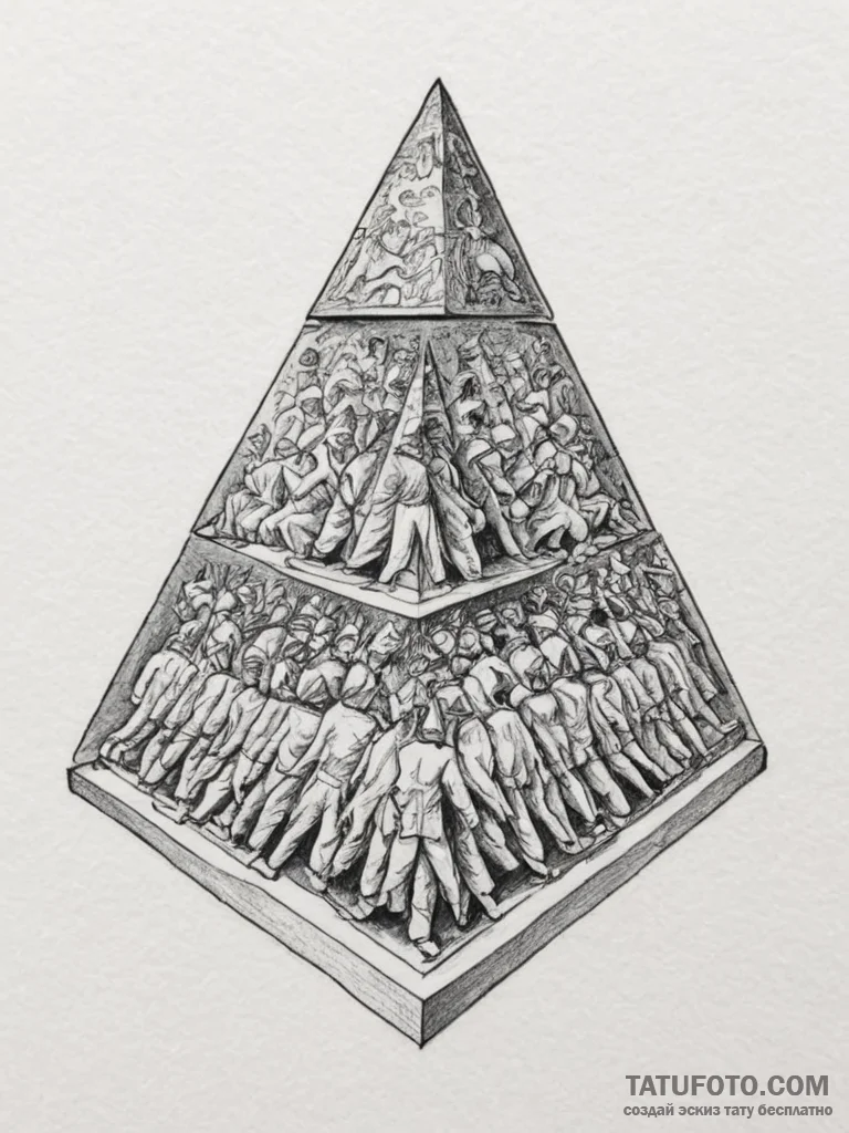 Tattoo sketch a group of abstract figures sup... - эскиз тату (№1754860071_0, 10.08.2025 21:07) — Tatufoto.com