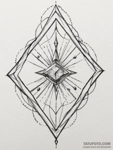 66. tattoo sketch: the rune "alatyr," depicte... - эскиз тату (№1754860670_0, 10.08.2025 21:17) — Tatufoto.com