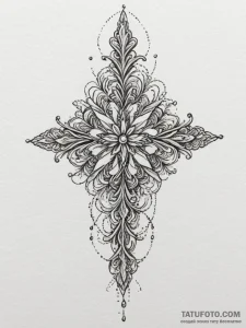 Tattoo design: an ornamental tattoo featuring... - эскиз тату (№1754861470_0, 10.08.2025 21:31) — Tatufoto.com