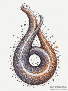 Klein bottle, concept art for tattoo, on a cl... - эскиз тату (№1754862268_0, 10.08.2025 21:44) — Tatufoto.com
