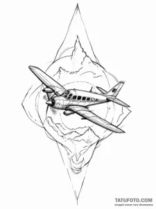 Airplane - эскиз тату (№1754862879_0, 10.08.2025 21:54) — Tatufoto.com
