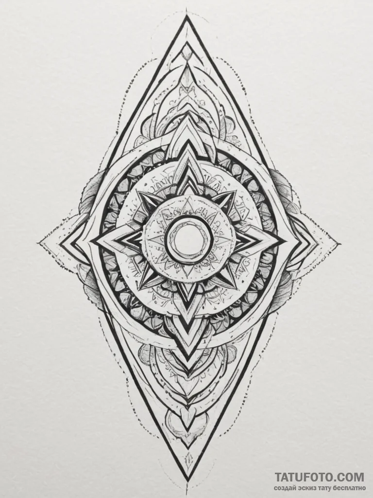 Tattoo sketch an abstract representation of s... - эскиз тату (№1754864677_0, 10.08.2025 22:24) — Tatufoto.com