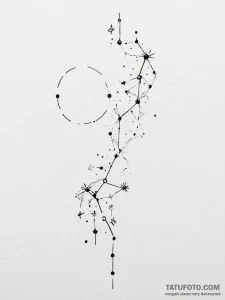 Tattoo sketch a delicate constellation on the... - эскиз тату (№1754867272_0, 10.08.2025 23:07) — Tatufoto.com