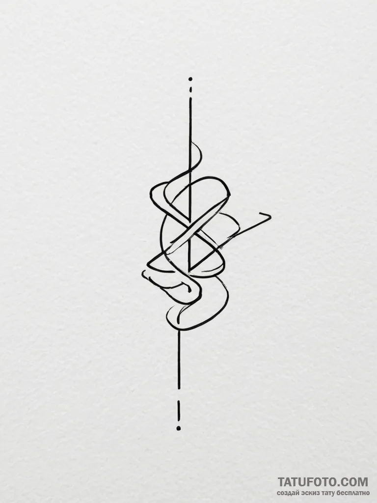 Tattoo design a subtle "connector" element, l... - эскиз тату (№1754868501_0, 10.08.2025 23:28) — Tatufoto.com