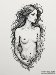Tattoo sketch a single, dramatic shadow cast... - эскиз тату (№1754869105_0, 10.08.2025 23:38) — Tatufoto.com