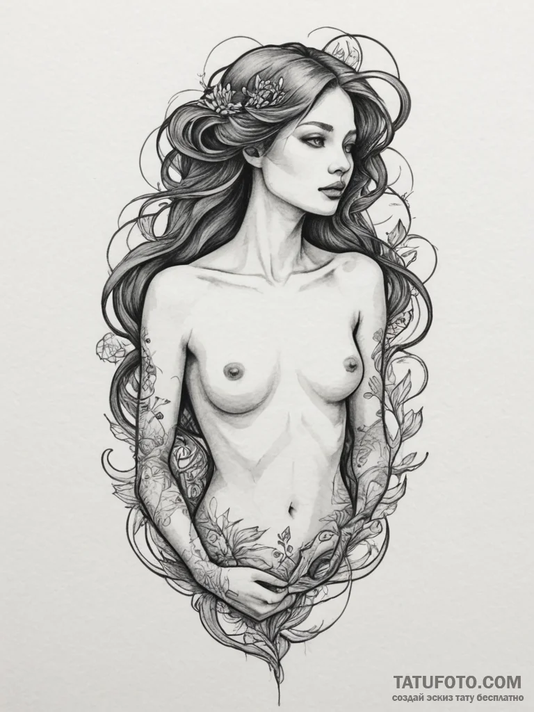 Tattoo sketch a single, dramatic shadow cast... - эскиз тату (№1754869105_0, 10.08.2025 23:38) — Tatufoto.com