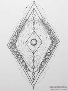 130. tattoo sketch: "rod" rune with subtle ce... - эскиз тату (№1754869702_0, 10.08.2025 23:48) — Tatufoto.com