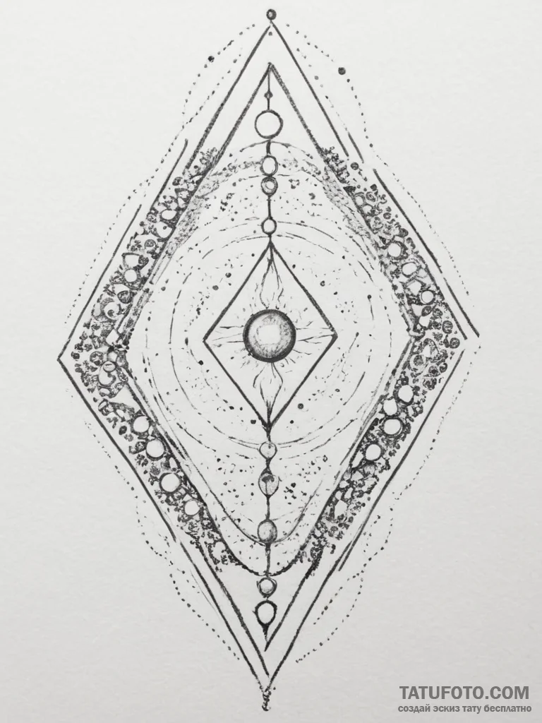 130. tattoo sketch: "rod" rune with subtle ce... - эскиз тату (№1754869702_0, 10.08.2025 23:48) — Tatufoto.com