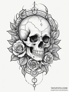Tattoo design a realistic depiction of an anc... - эскиз тату (№1754871902_0, 11.08.2025 00:25) — Tatufoto.com