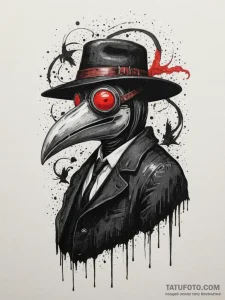 A plague doctor mask (is there, but can be a... - эскиз тату (№1754873499_0, 11.08.2025 00:51) — Tatufoto.com