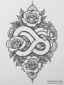 Tattoo sketch a simple 'infinity loop' in a c... - эскиз тату (№1754873893_0, 11.08.2025 00:58) — Tatufoto.com