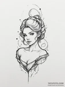 Tattoo sketch an abstract representation of "... - эскиз тату (№1754875087_0, 11.08.2025 01:18) — Tatufoto.com